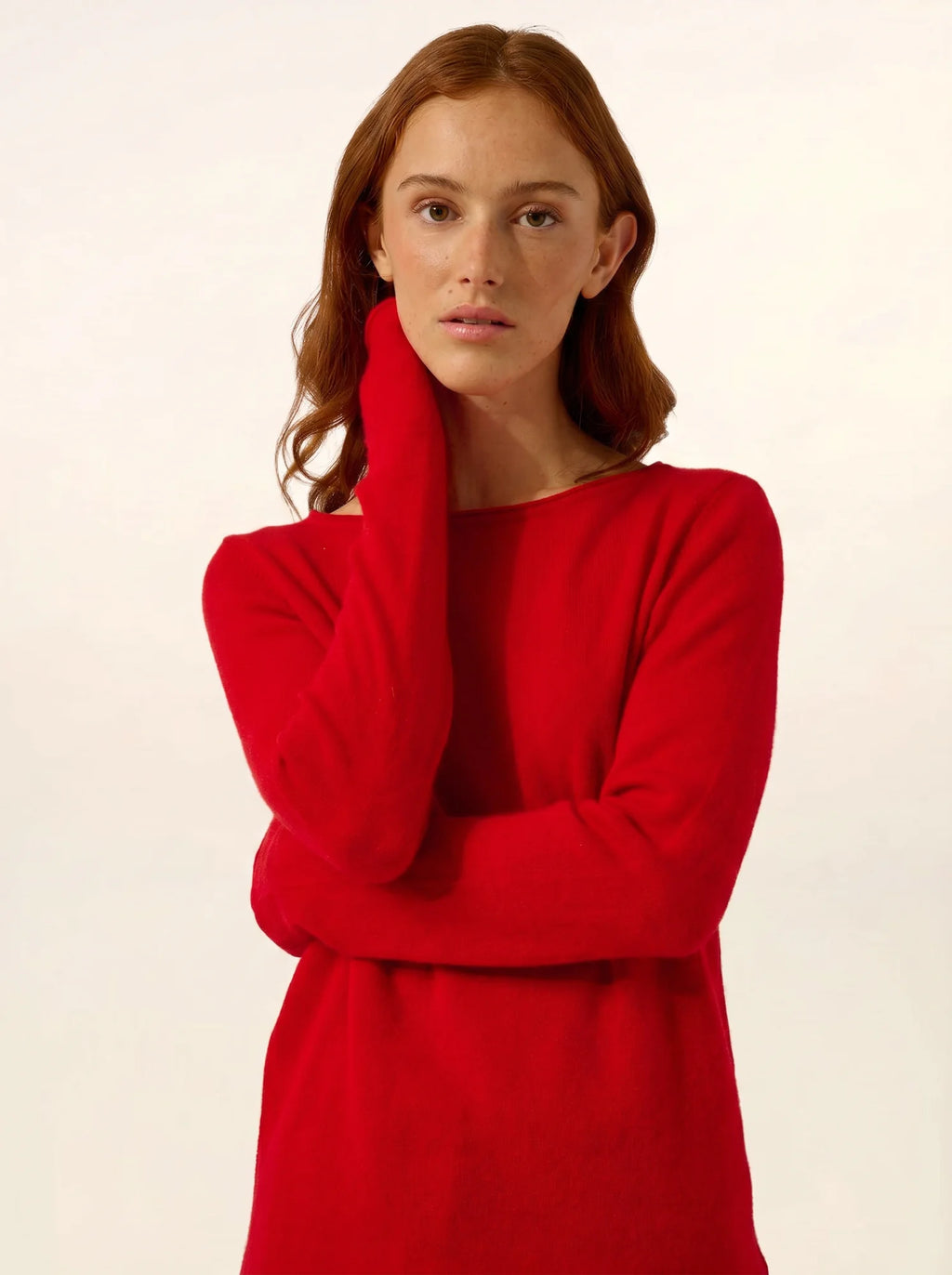 GRACE pullover u-boot-ausschnitt rot