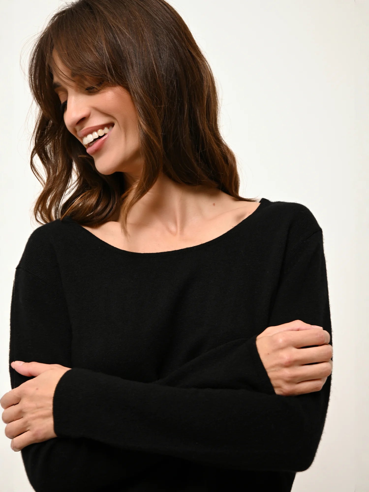 FIONA pull col rond noir
