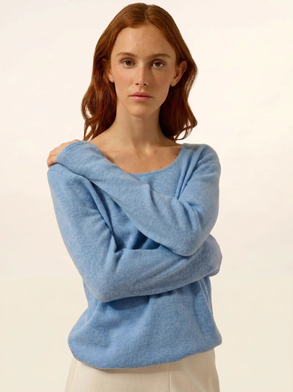 FIONA pullover rundhalsausschnitt himmelblau