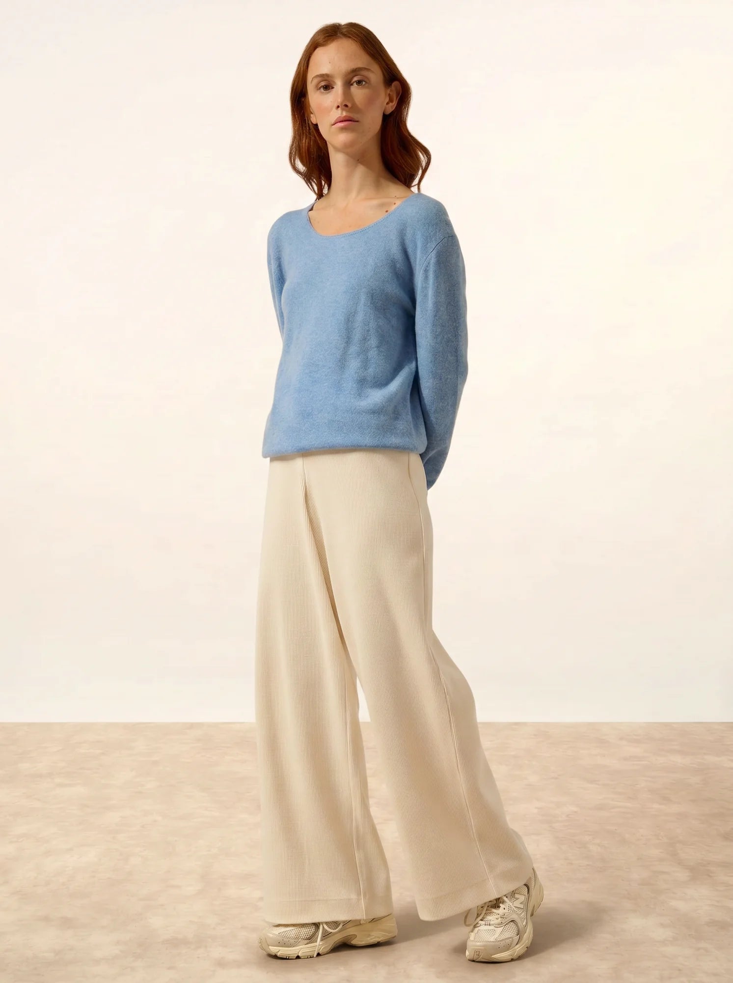 FIONA pullover rundhalsausschnitt himmelblau