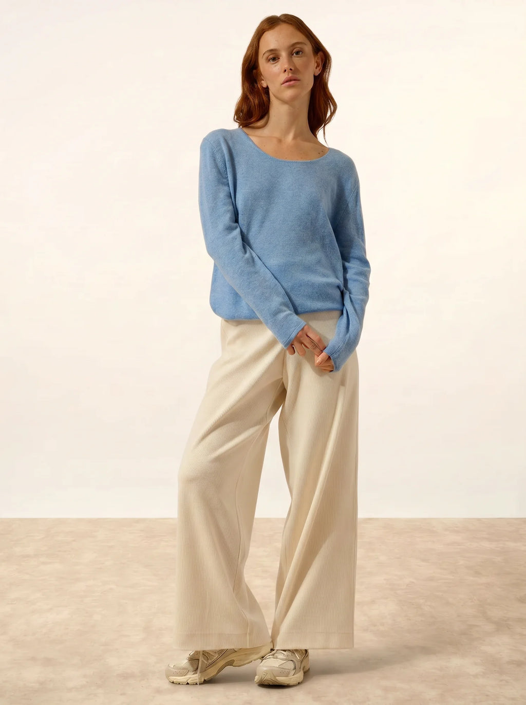 FIONA pullover rundhalsausschnitt himmelblau