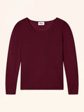 FIONA Pull Col Rond Bordeaux