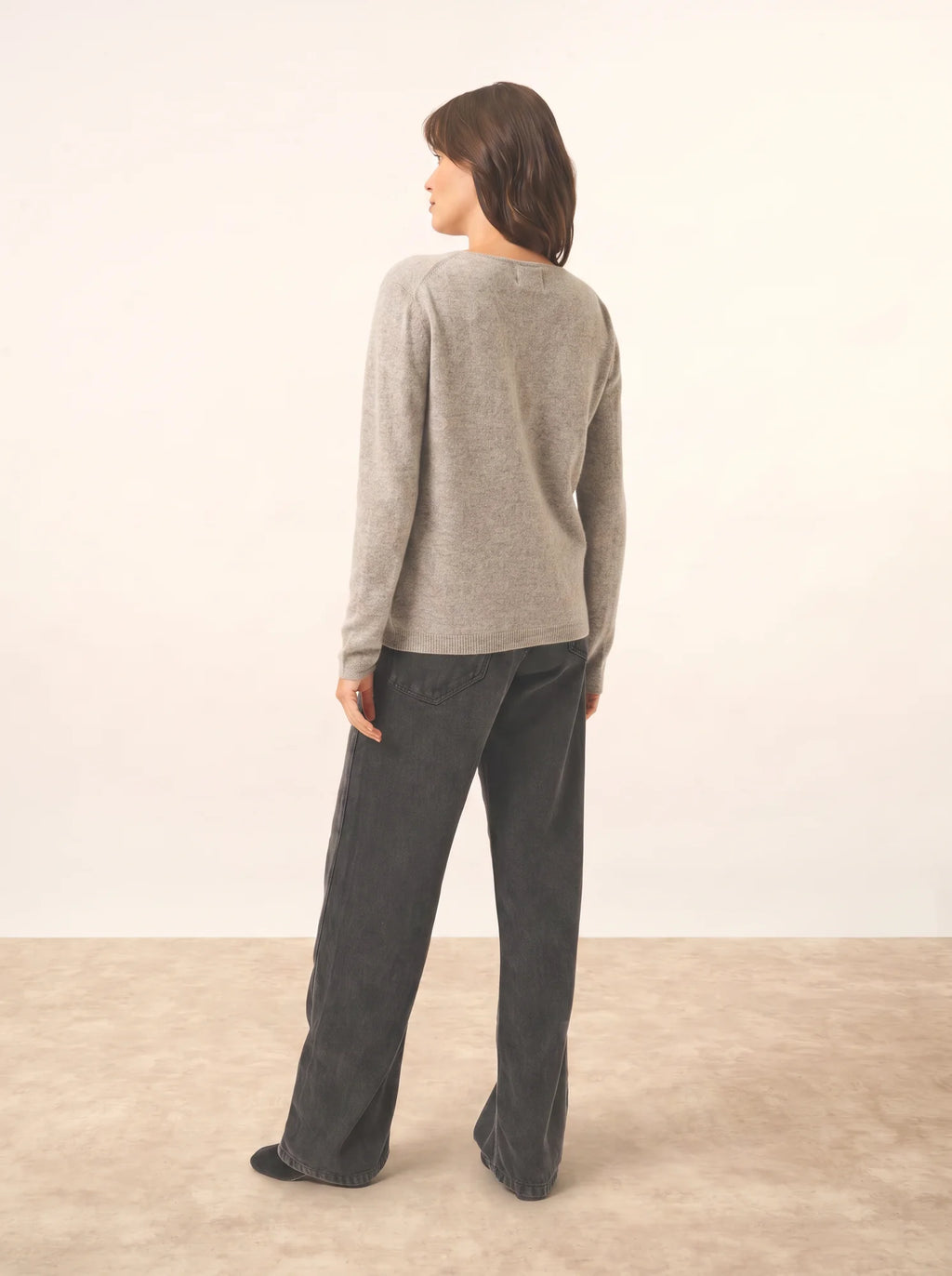 FIONA pullover rundhalsausschnitt wolke meliert
