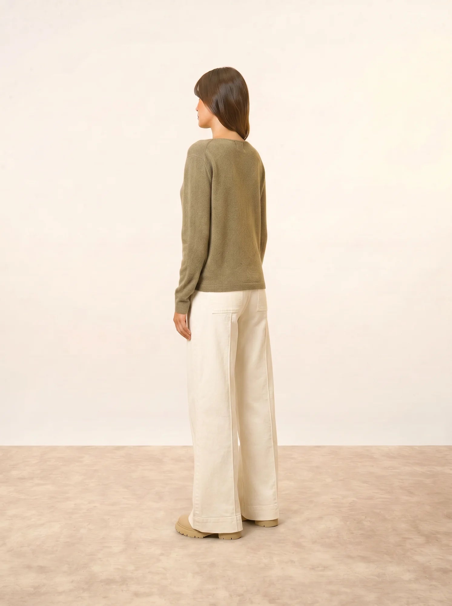 FIONA pullover rundhalsausschnitt army
