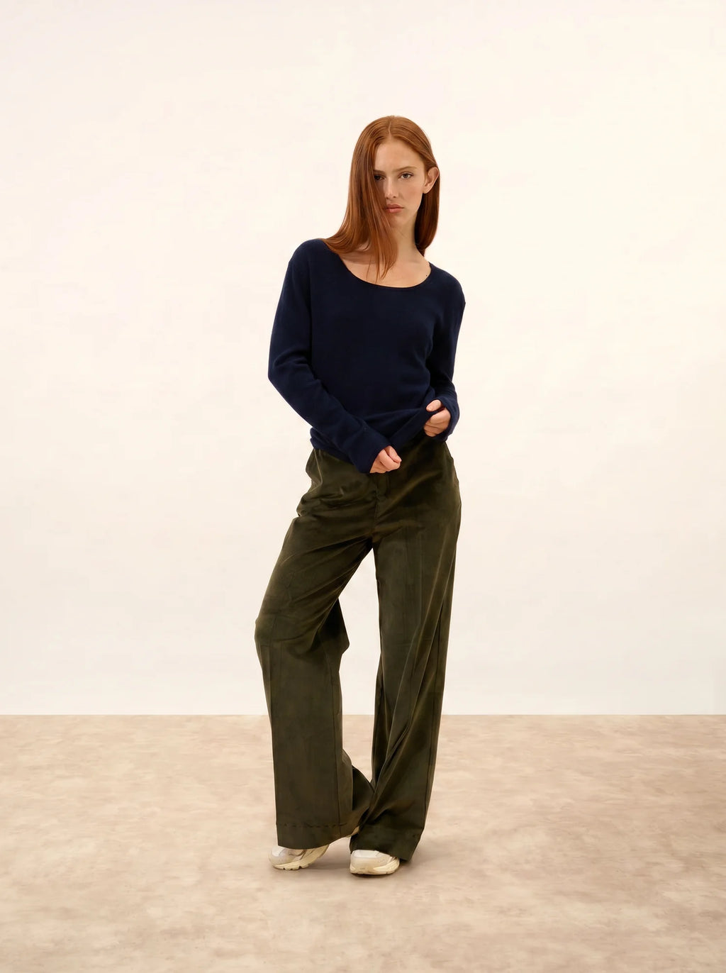 FIONA pullover rundhalsausschnitt marineblau