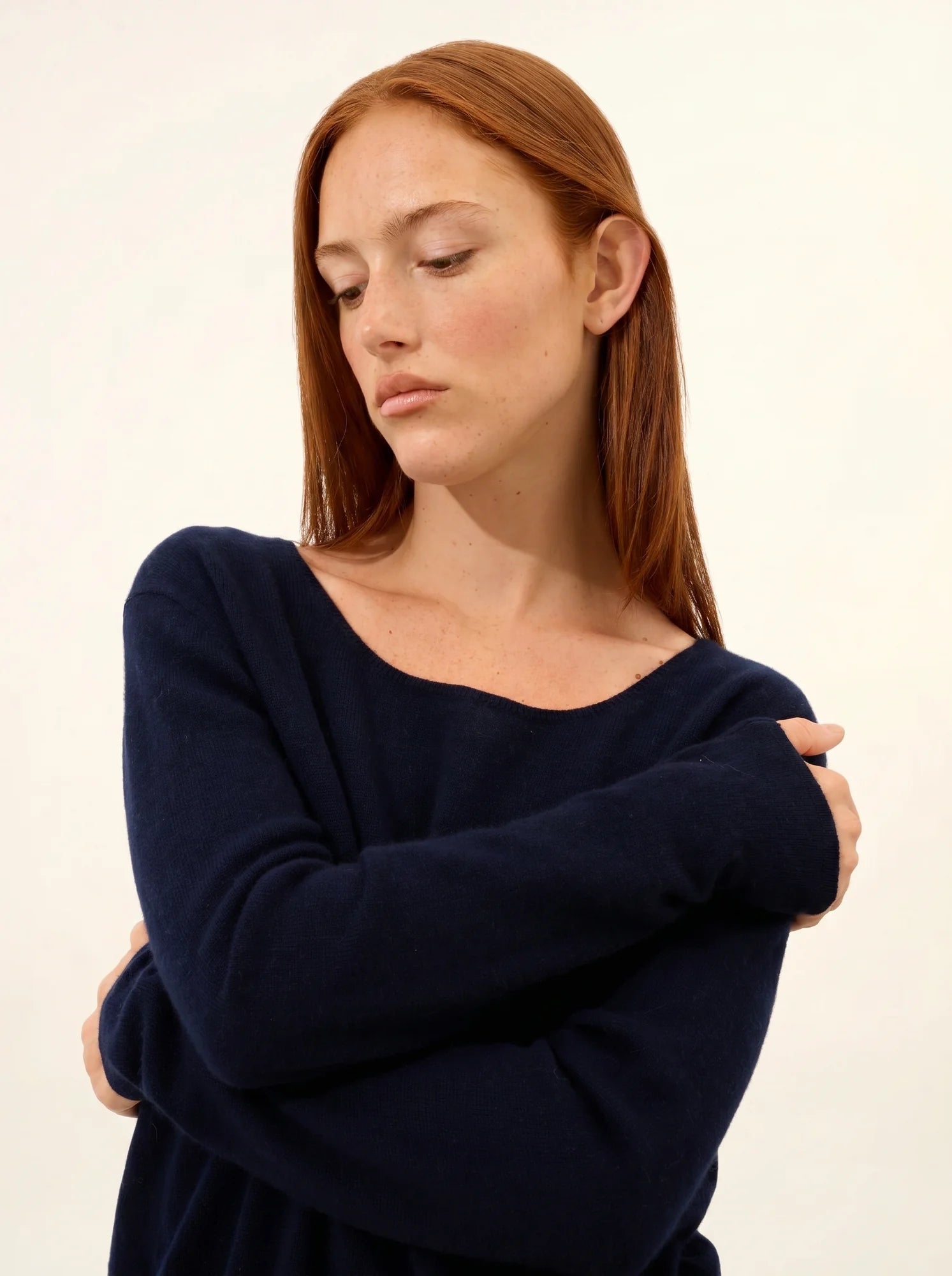 FIONA pullover rundhalsausschnitt marineblau
