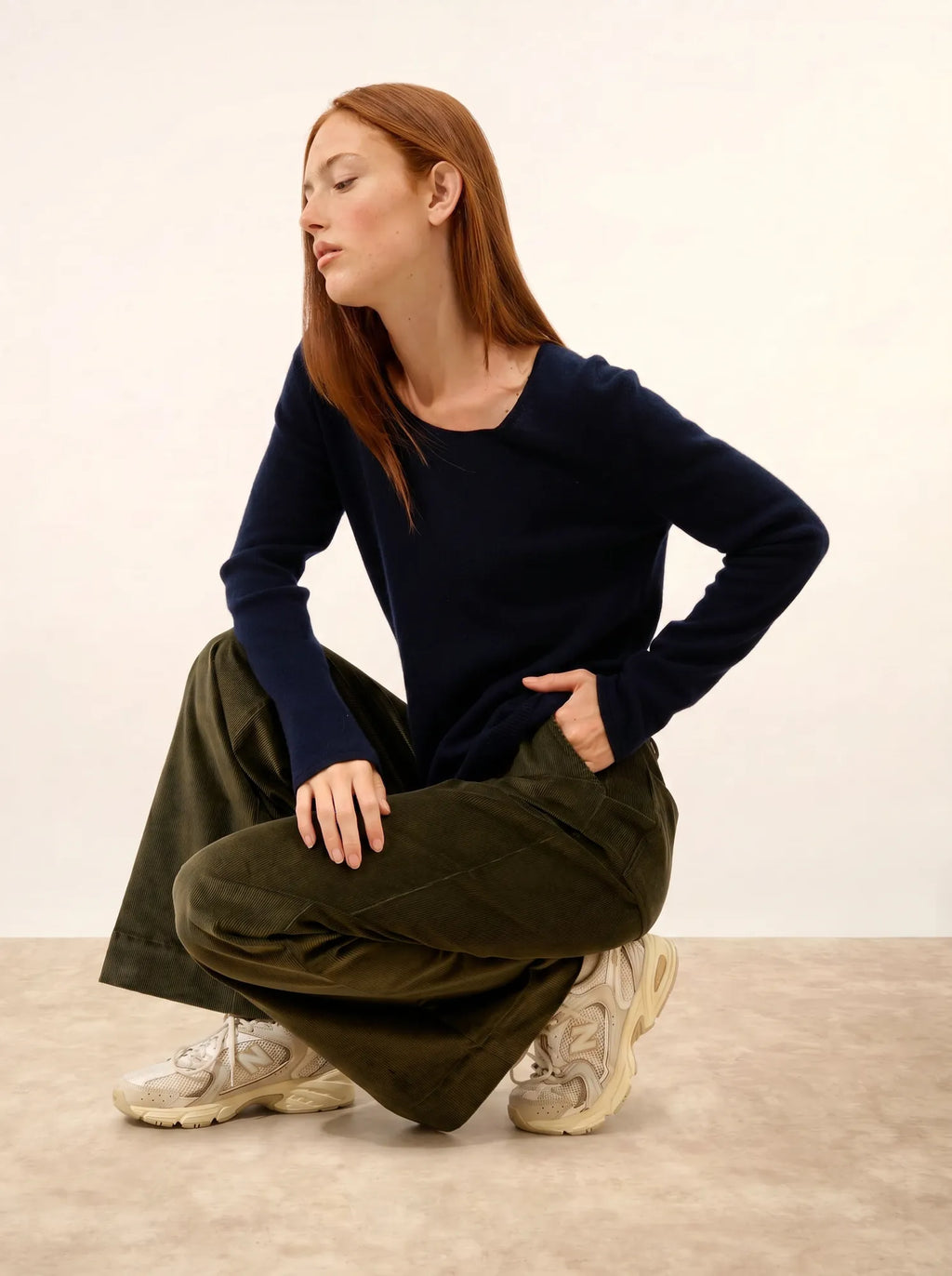 FIONA pullover rundhalsausschnitt marineblau