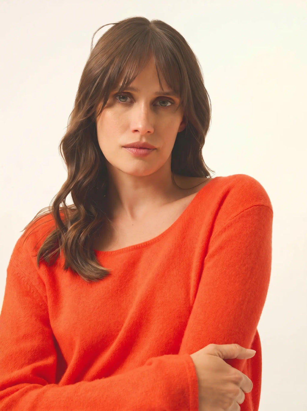 FIONA pullover rundhalsausschnitt orange