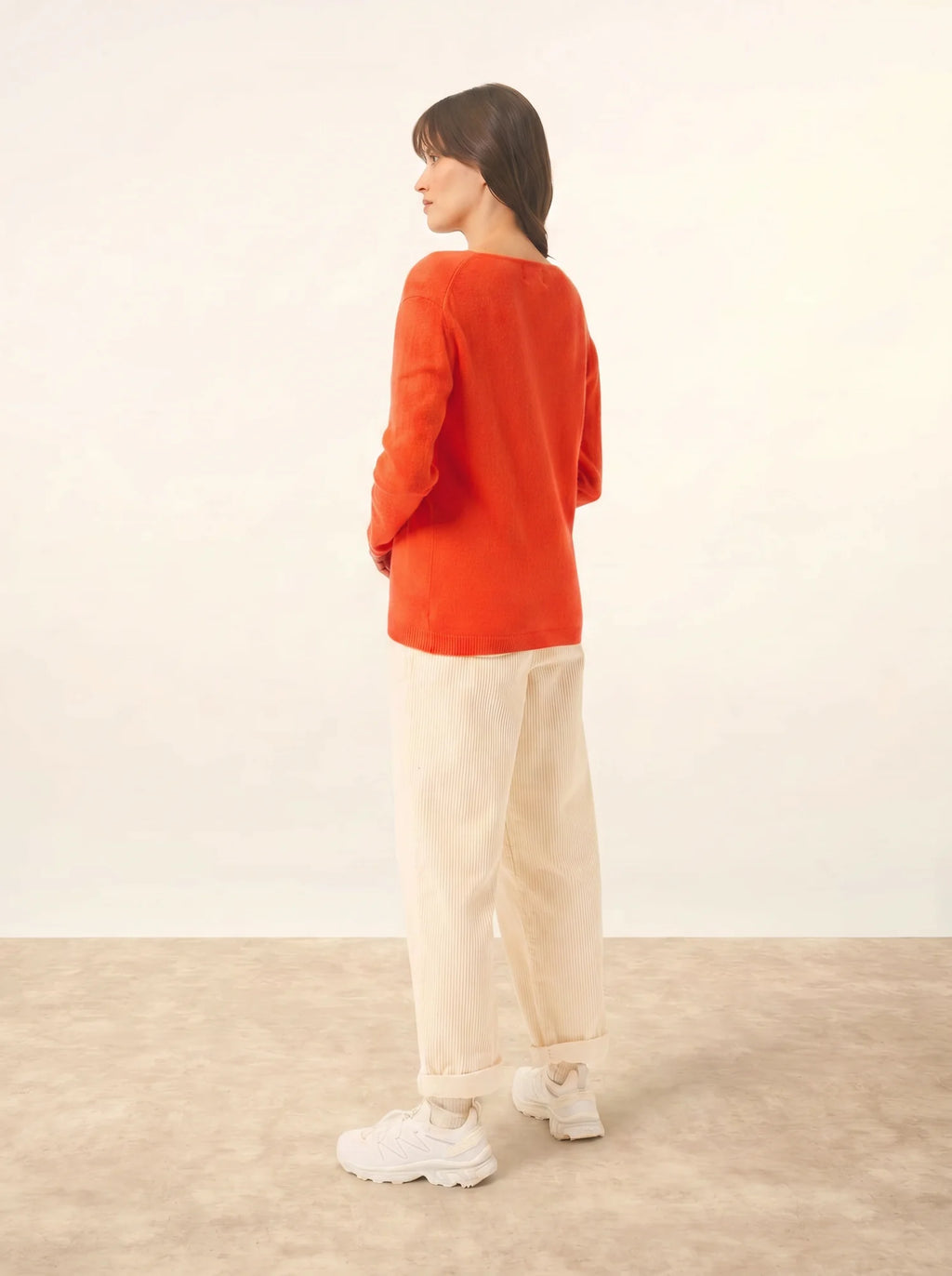 FIONA pullover rundhalsausschnitt orange