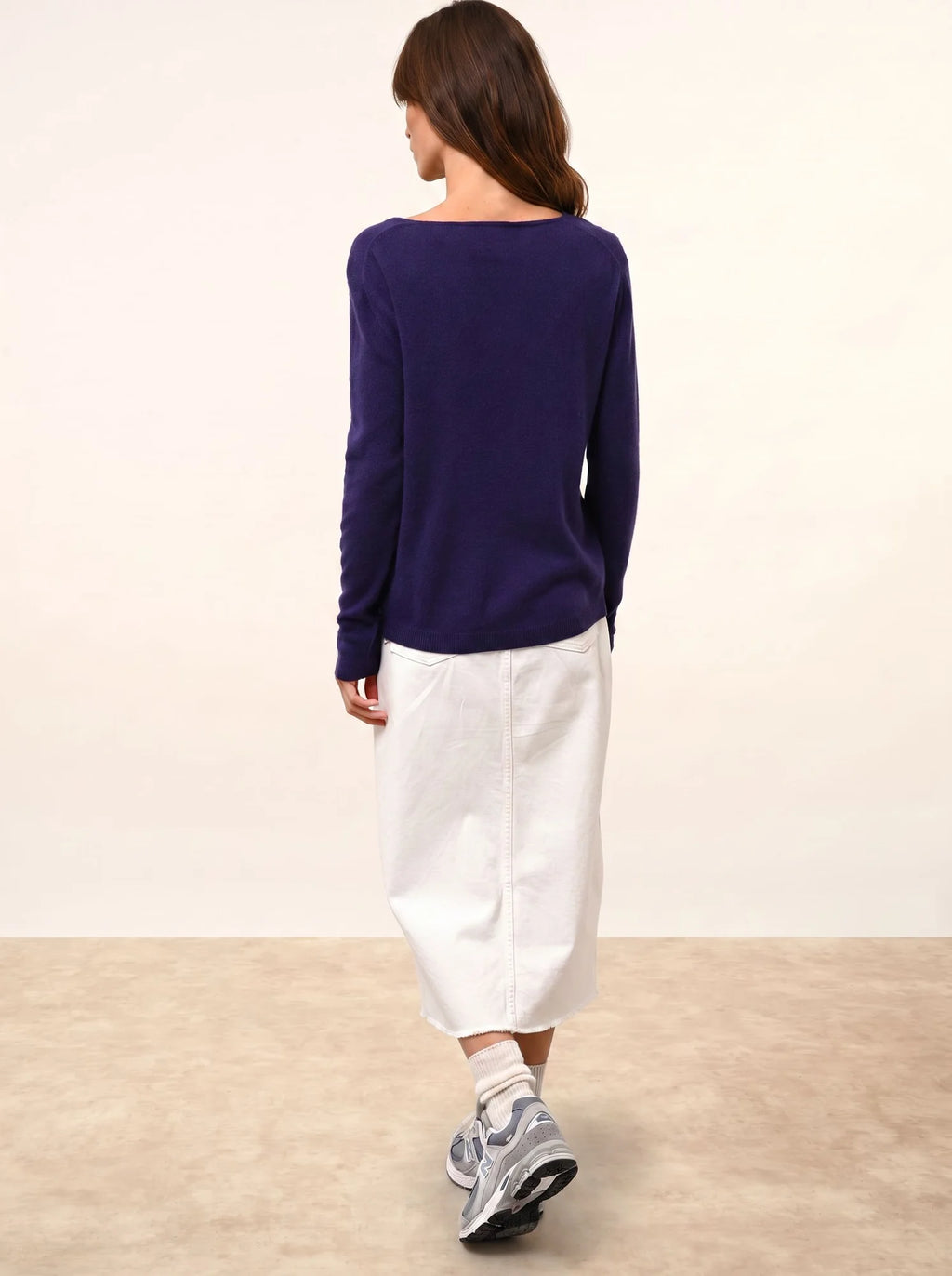 FIONA pull col rond violet