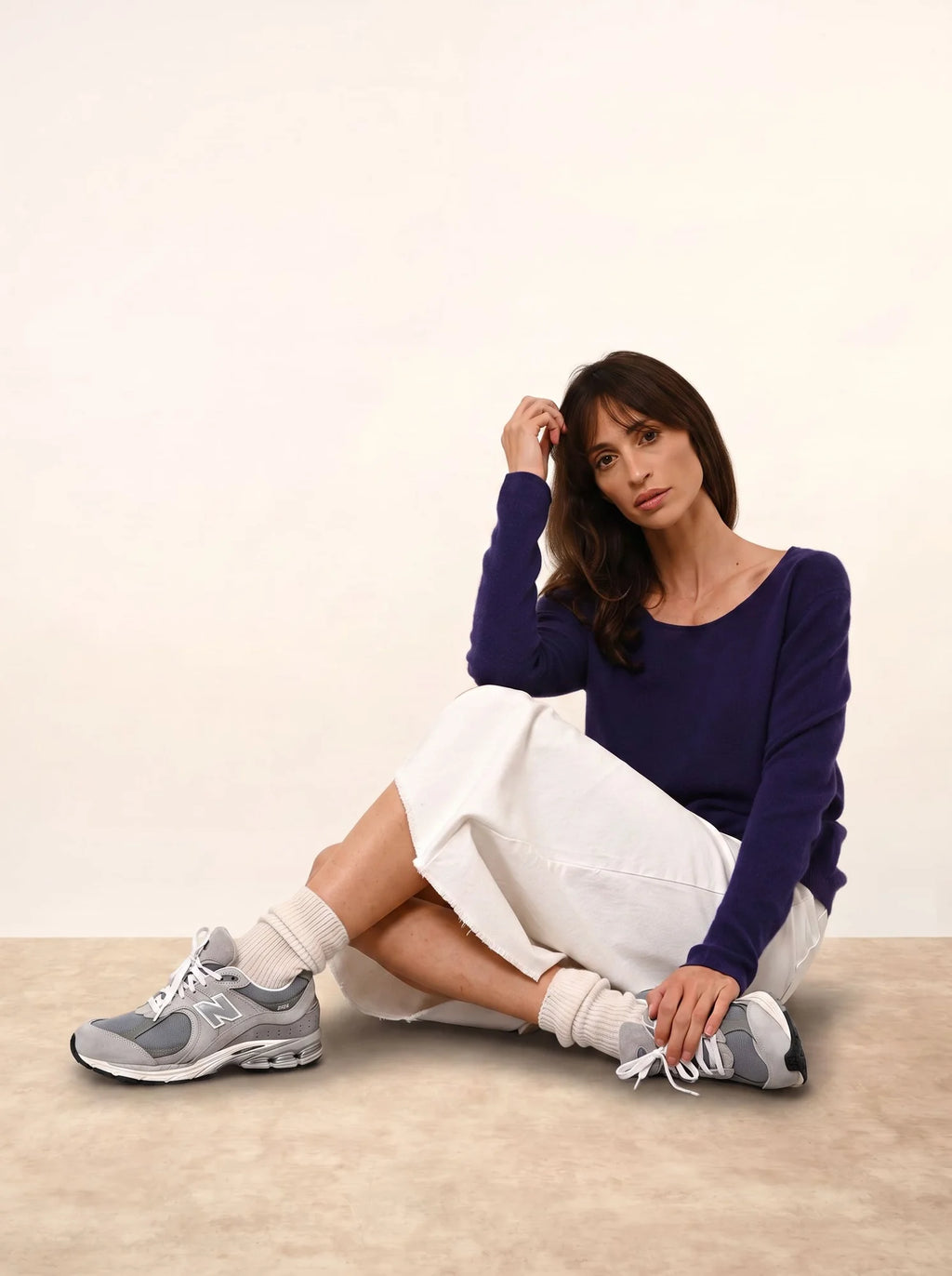 FIONA pull col rond violet