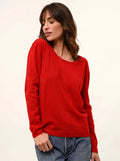 FIONA pullover rundhalsausschnitt rot