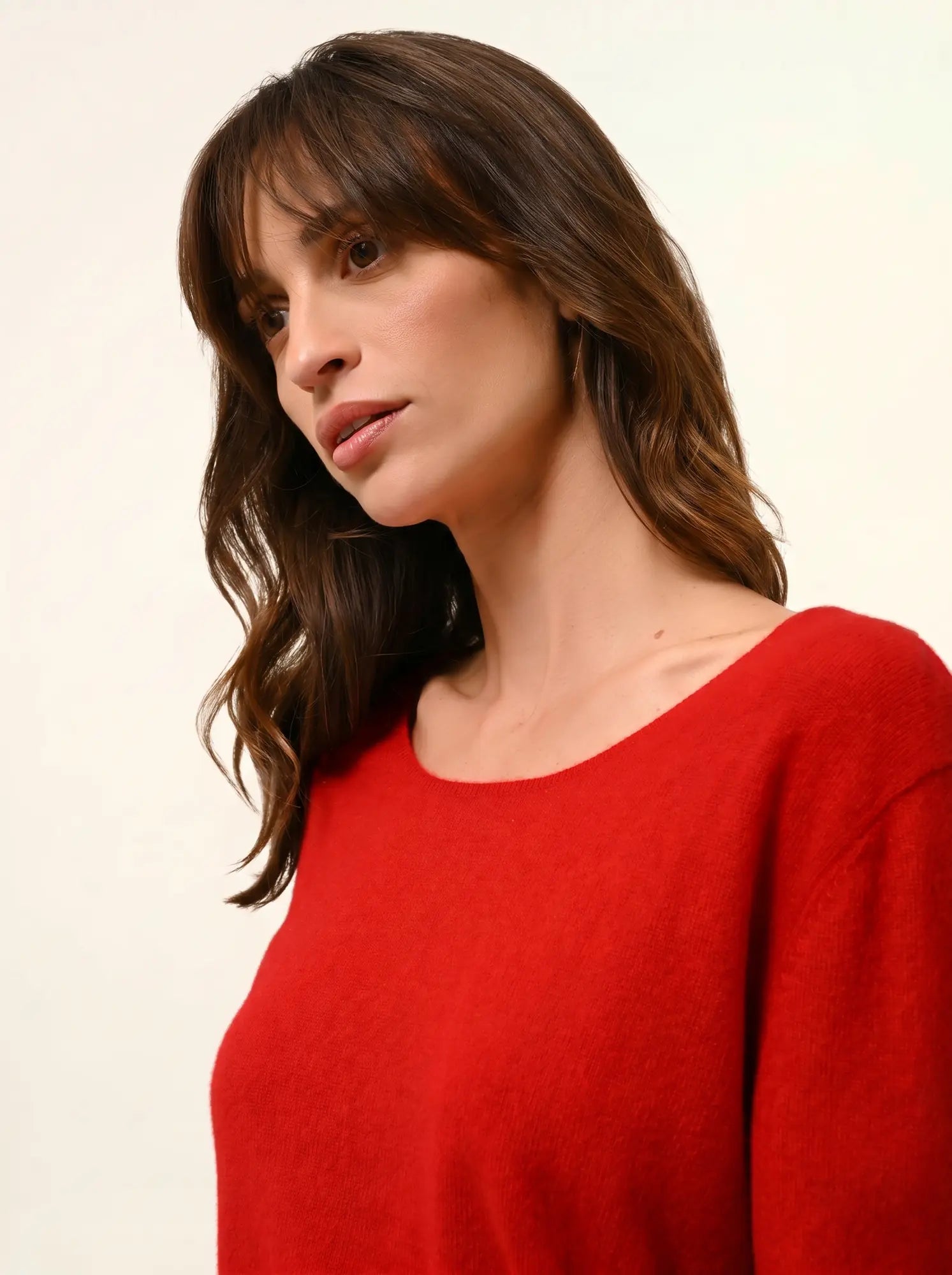 FIONA pullover rundhalsausschnitt rot