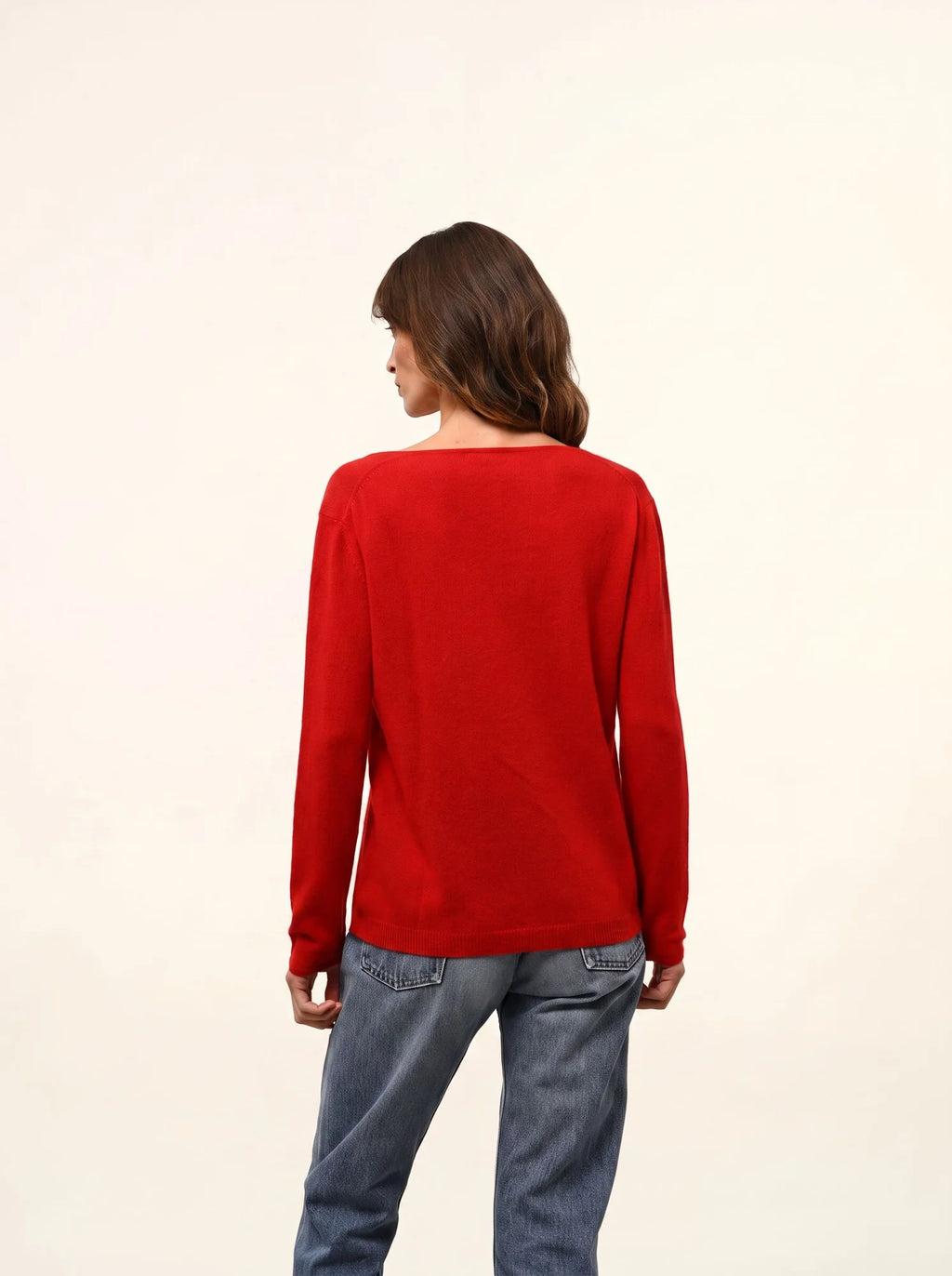 FIONA pullover rundhalsausschnitt rot