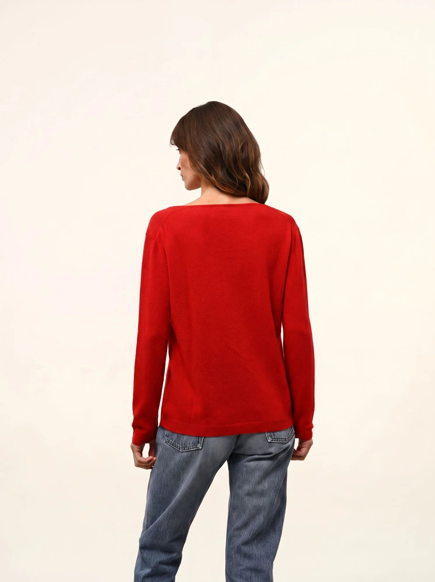 FIONA pullover rundhalsausschnitt rot