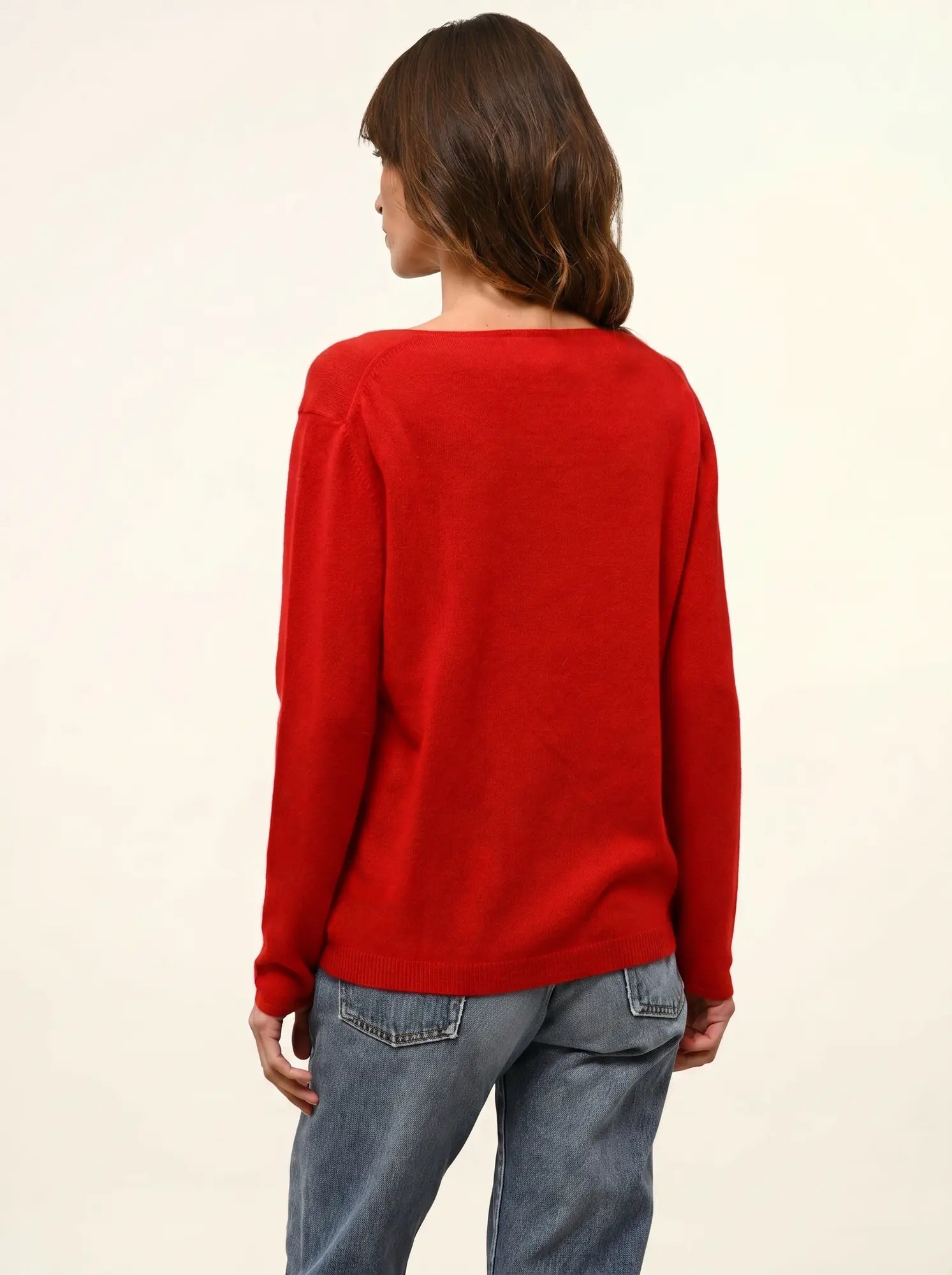FIONA pullover rundhalsausschnitt rot