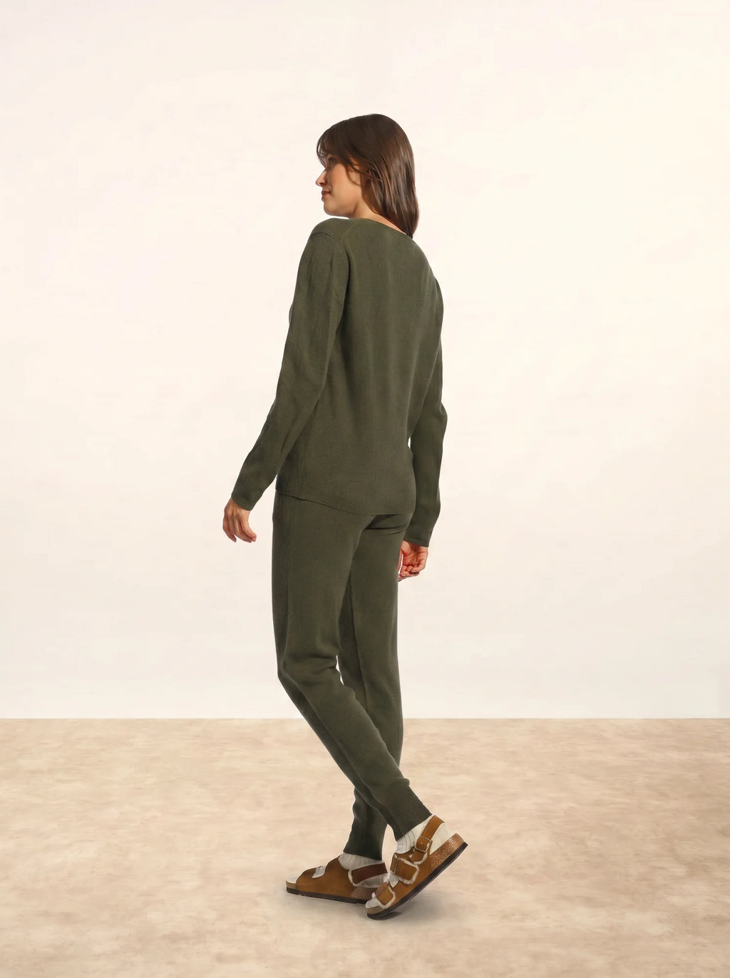FIONA pullover rundhalsausschnitt khaki