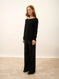 ABIGAILE pullover u-boot-ausschnitt tropfen hinten schwarz