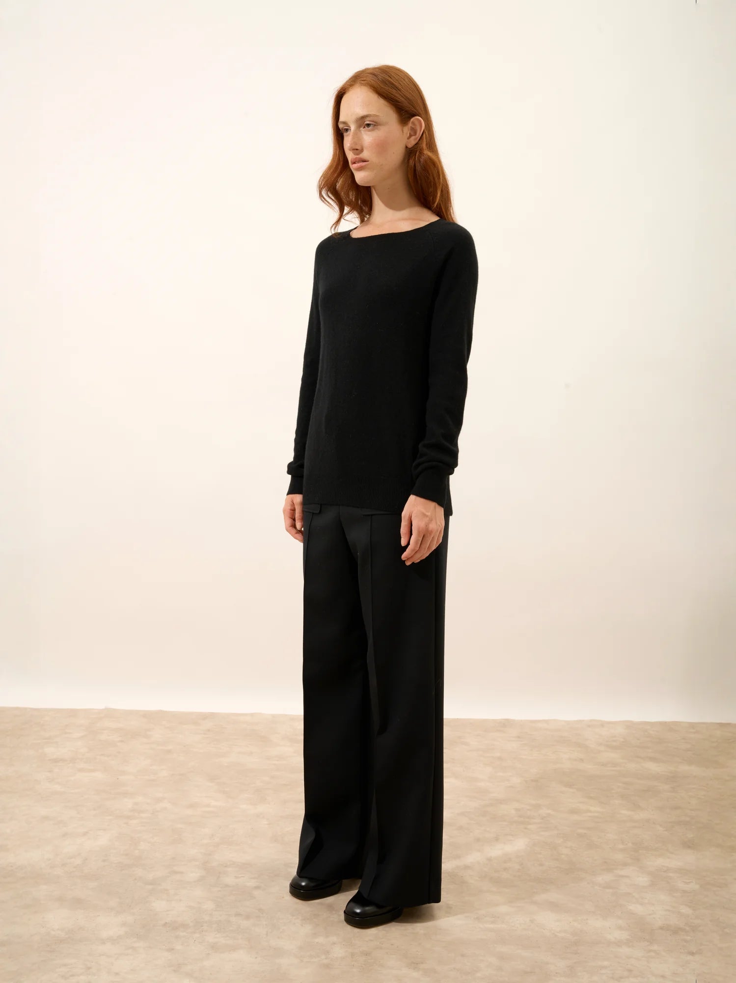 ABIGAILE pullover u-boot-ausschnitt tropfen hinten schwarz