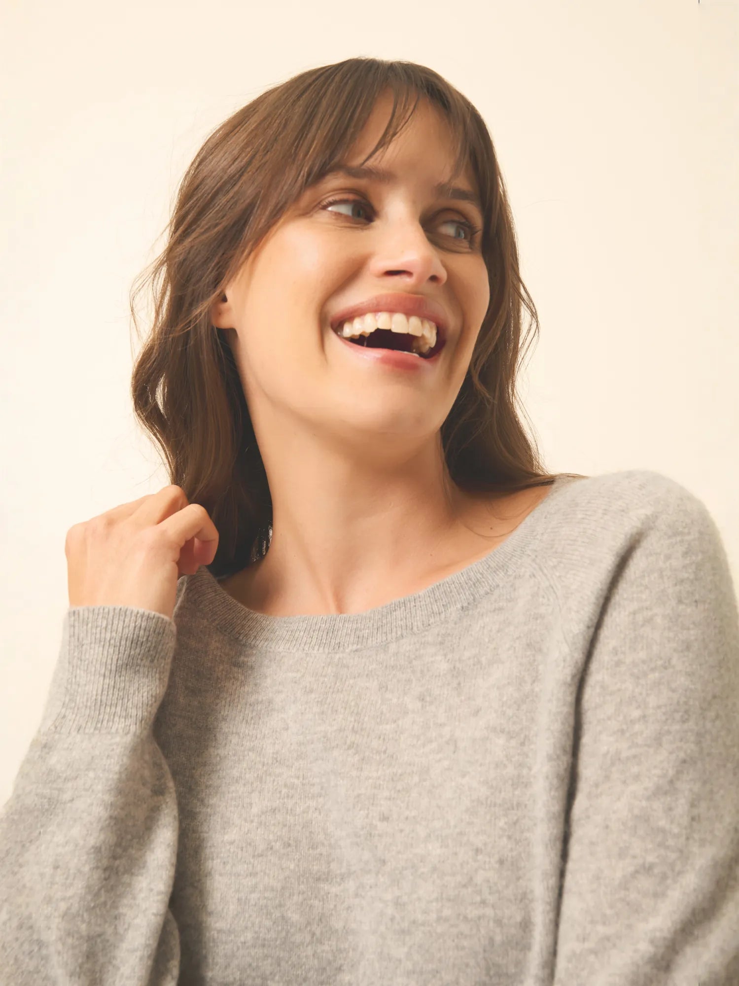 ABIGAILE pullover u-boot-ausschnitt tropfen hinten wolke meliert