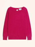 ABIGAILE pullover u-boot-ausschnitt tropfen hinten fuchsia