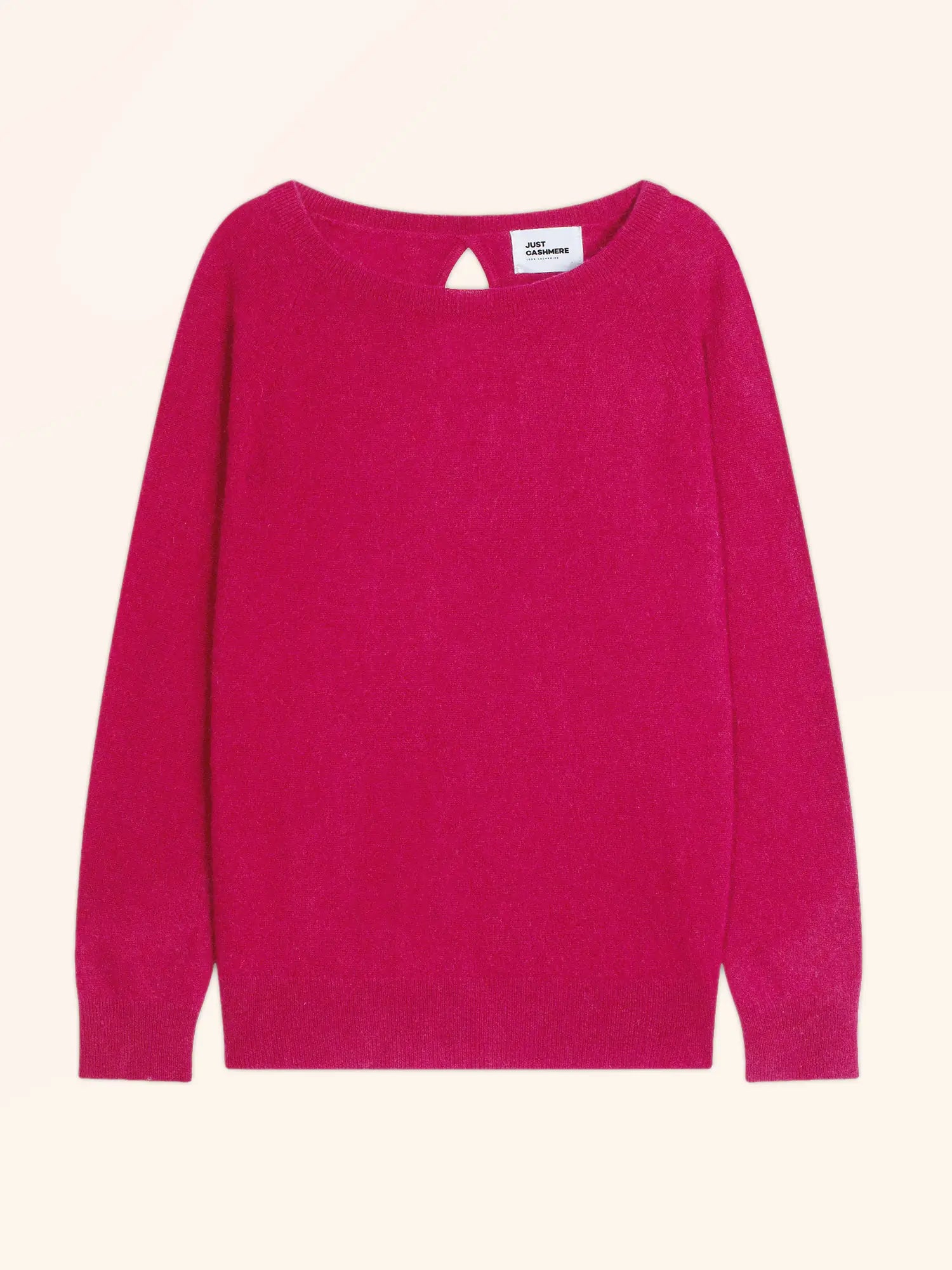 ABIGAILE pullover u-boot-ausschnitt tropfen hinten fuchsia