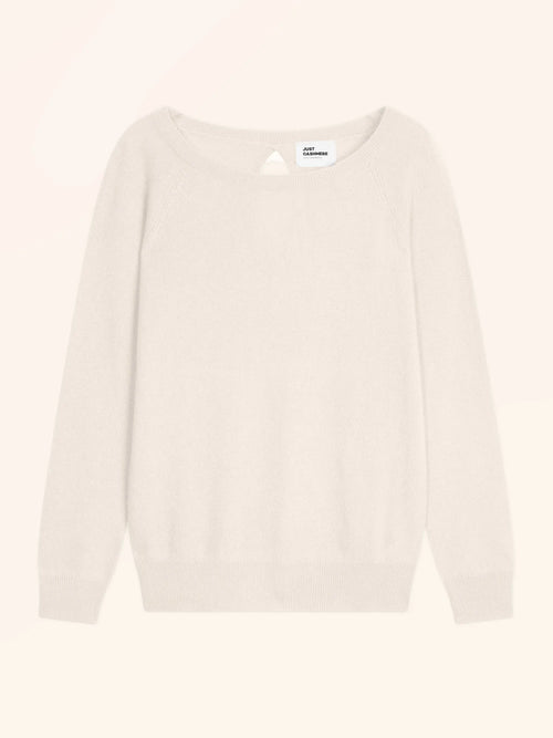 ABIGAILE pull col bateau goutte dos ivoire