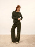 JANE pull col rond kaki