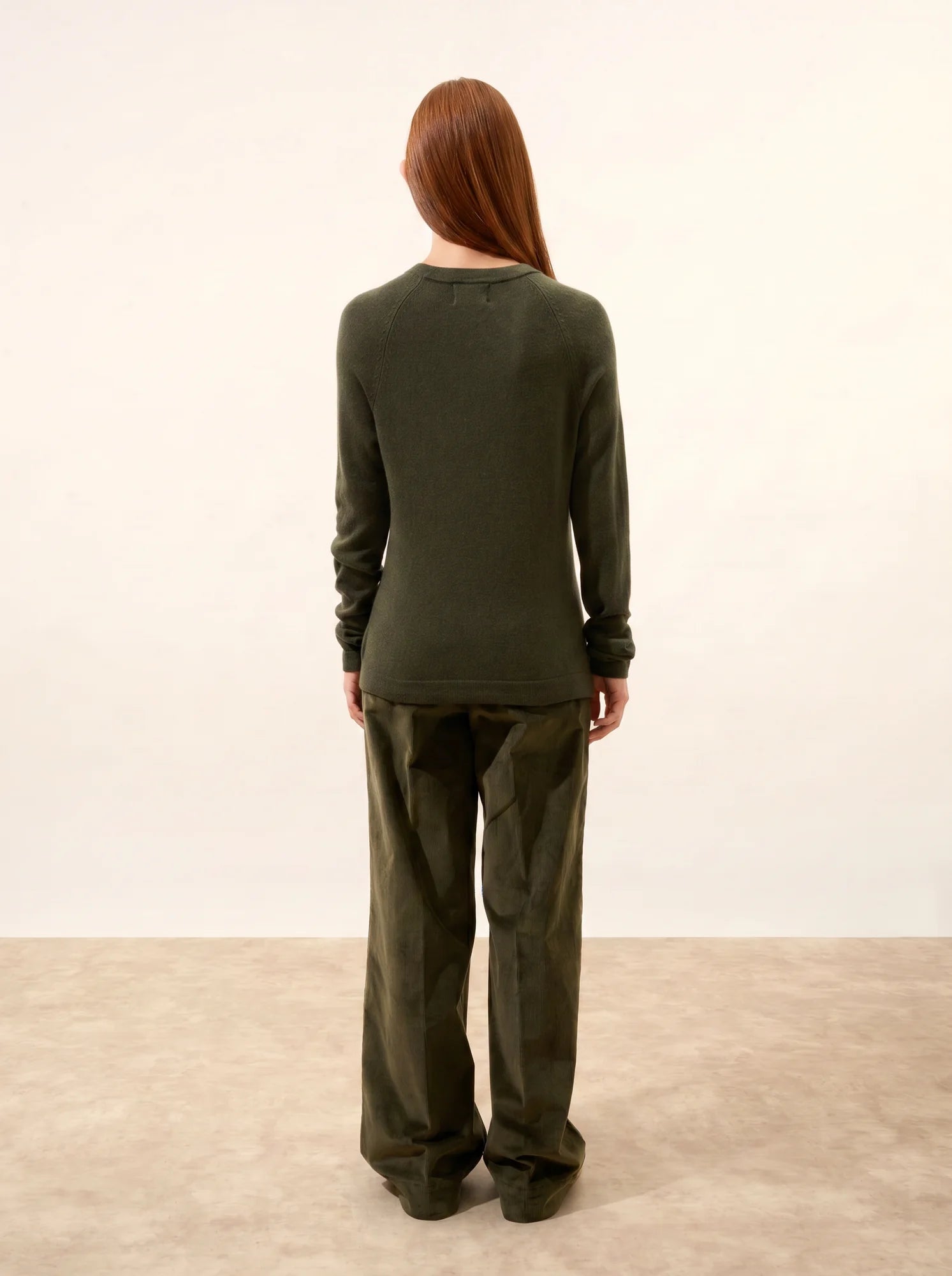 JANE pullover rundhalsausschnitt khaki