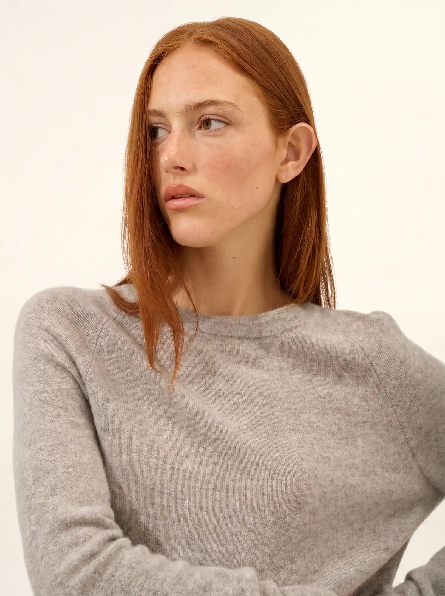 JANE pullover rundhalsausschnitt wolke meliert