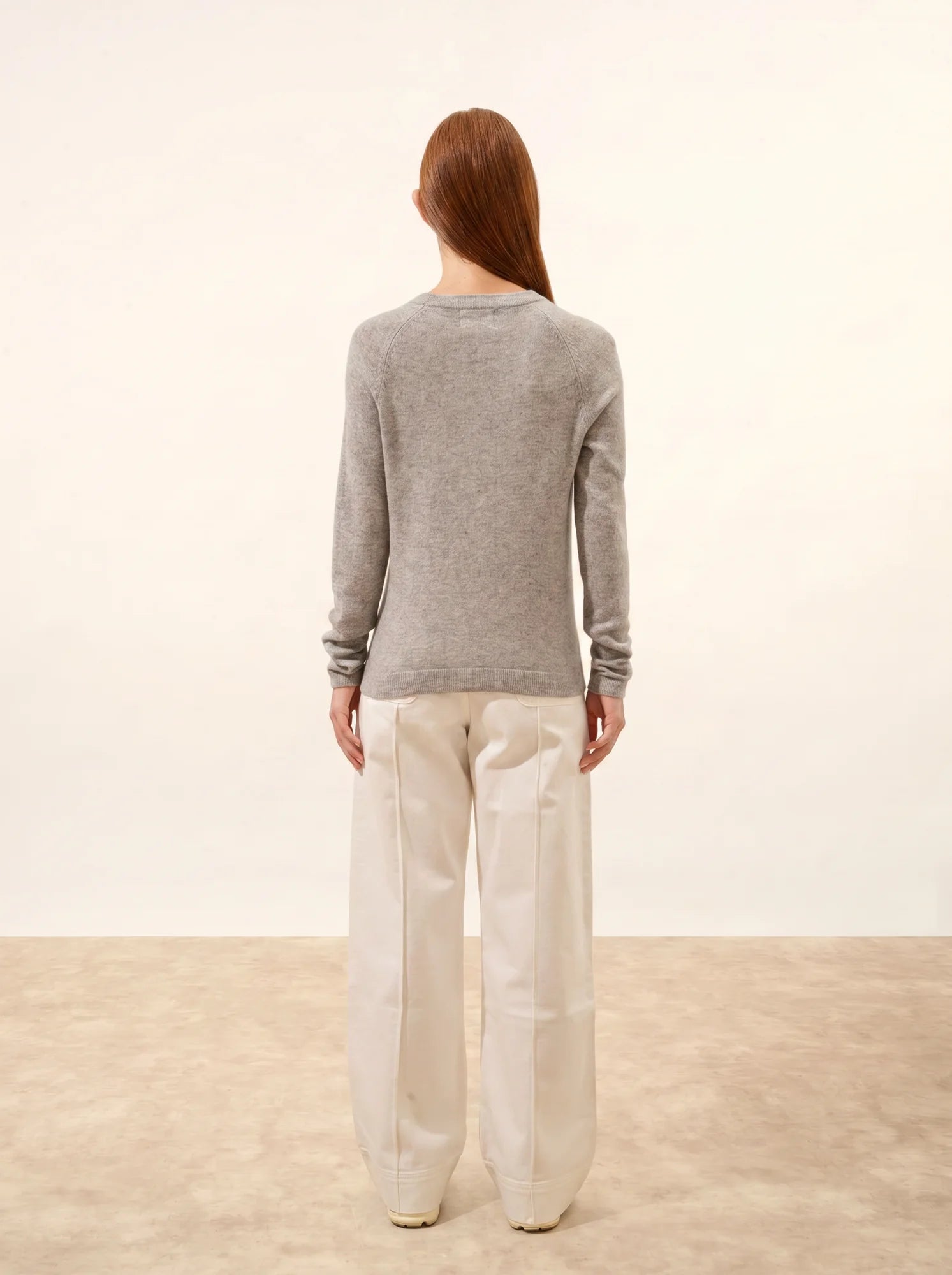 JANE pullover rundhalsausschnitt wolke meliert