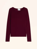 VIVIAN Pull Col Rond Bordeaux