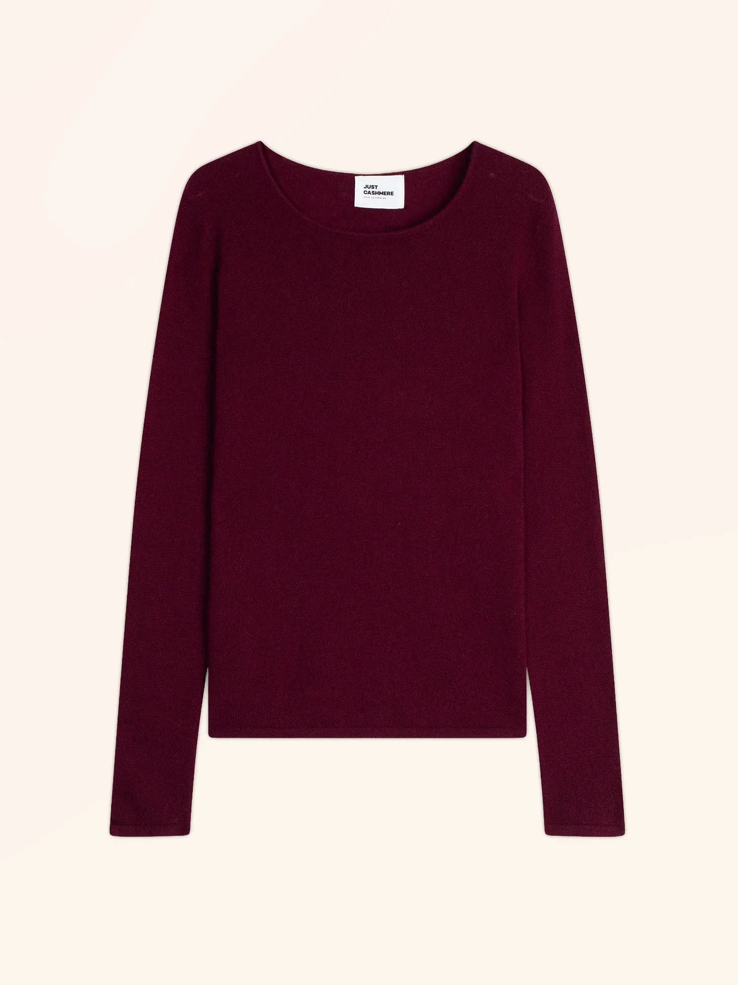 VIVIAN pull col rond bordeaux