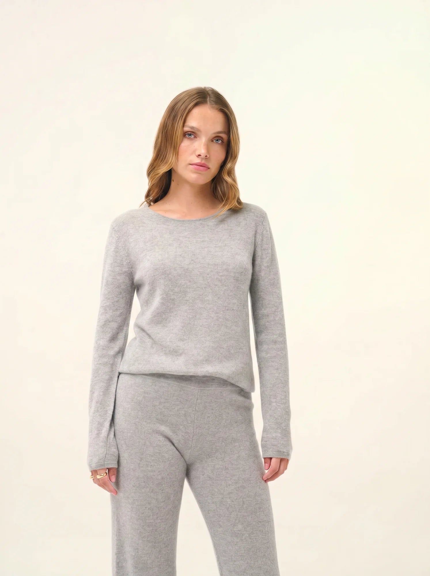 VIVIAN pullover rundhalsausschnitt wolke meliert
