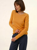 VIVIAN pullover rundhalsausschnitt curcuma