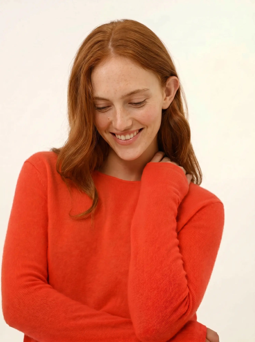 VIVIAN pullover rundhalsausschnitt orange