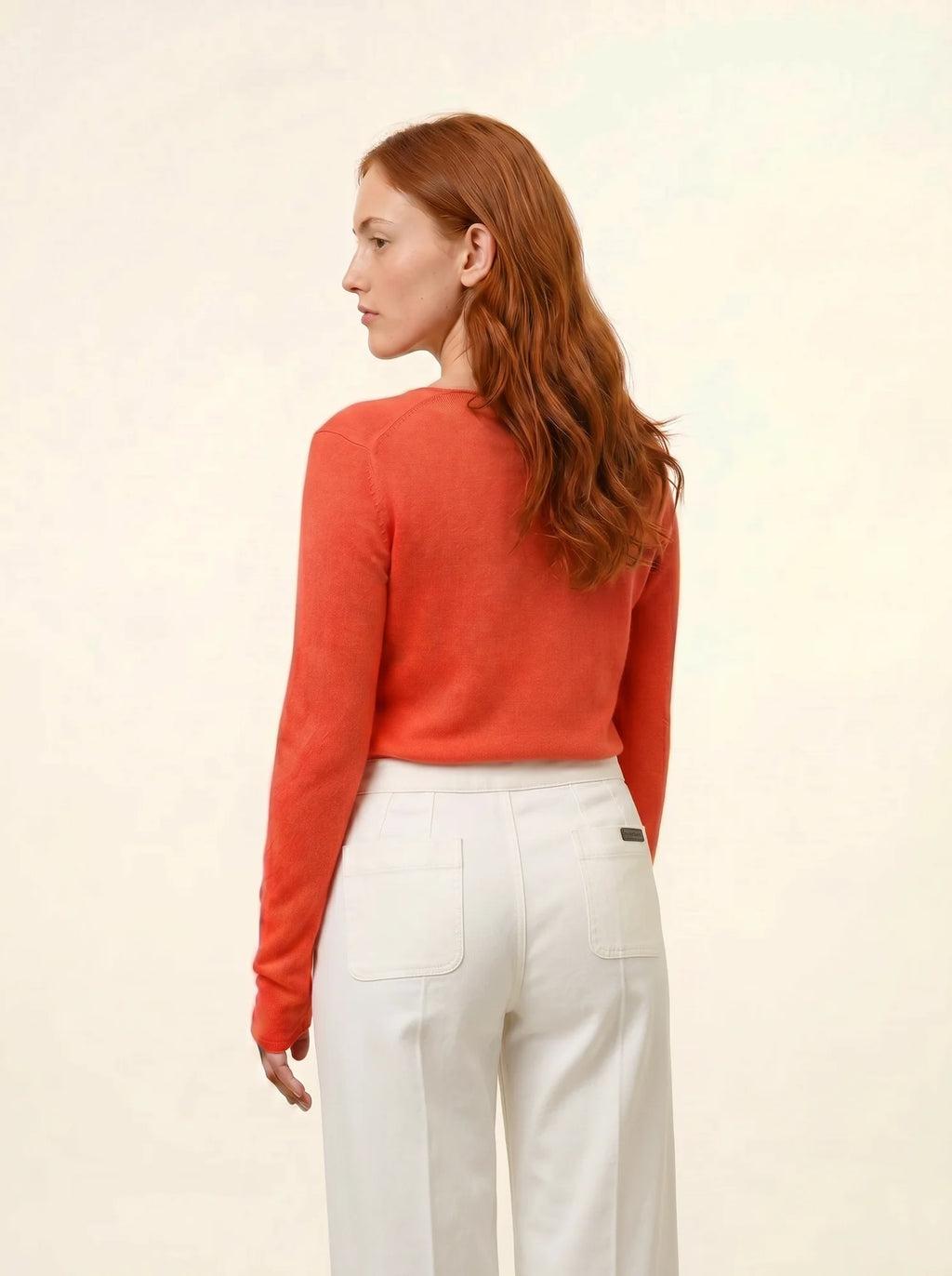 VIVIAN pullover rundhalsausschnitt orange