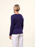 VIVIAN pullover rundhalsausschnitt violett