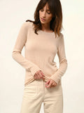 VIVIAN pullover rundhalsausschnitt sand
