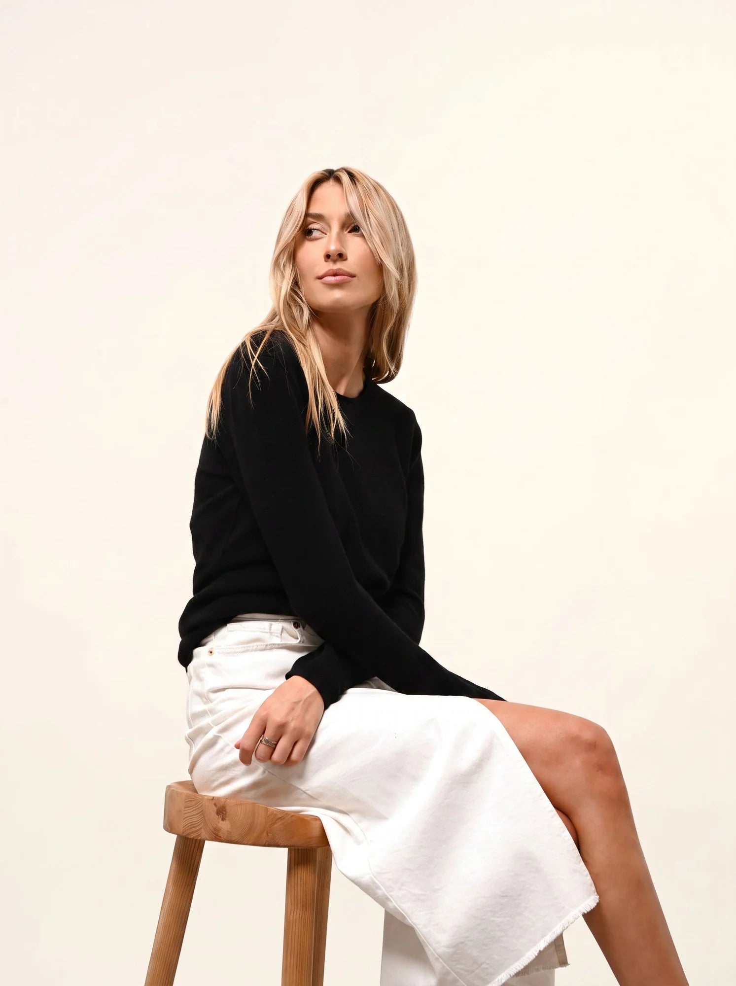 VIVIAN pullover rundhalsausschnitt schwarz