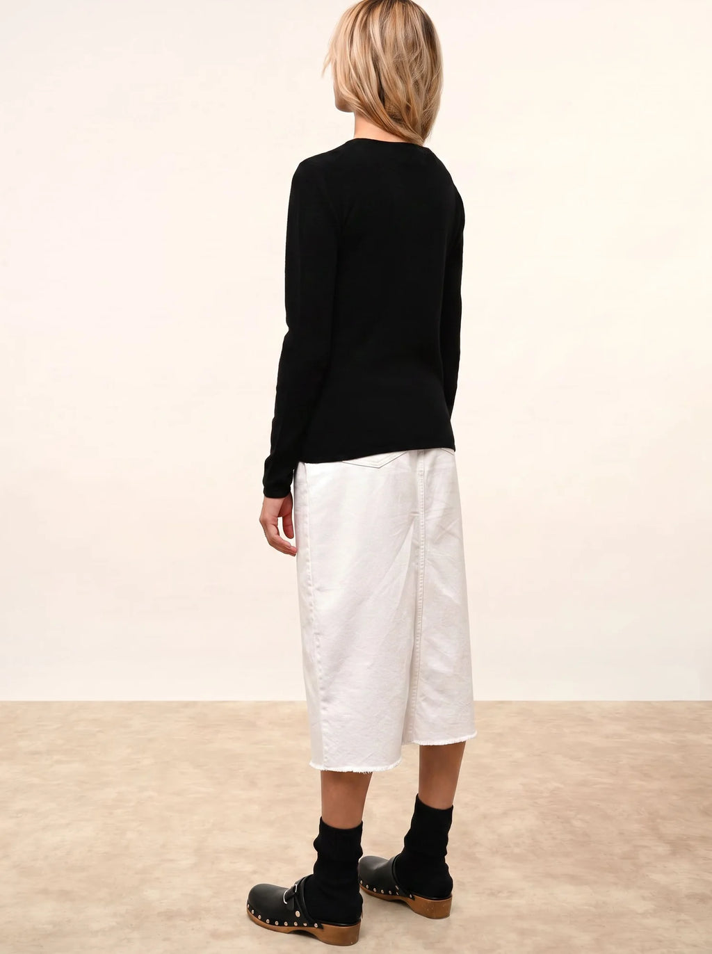 VIVIAN pull col rond noir