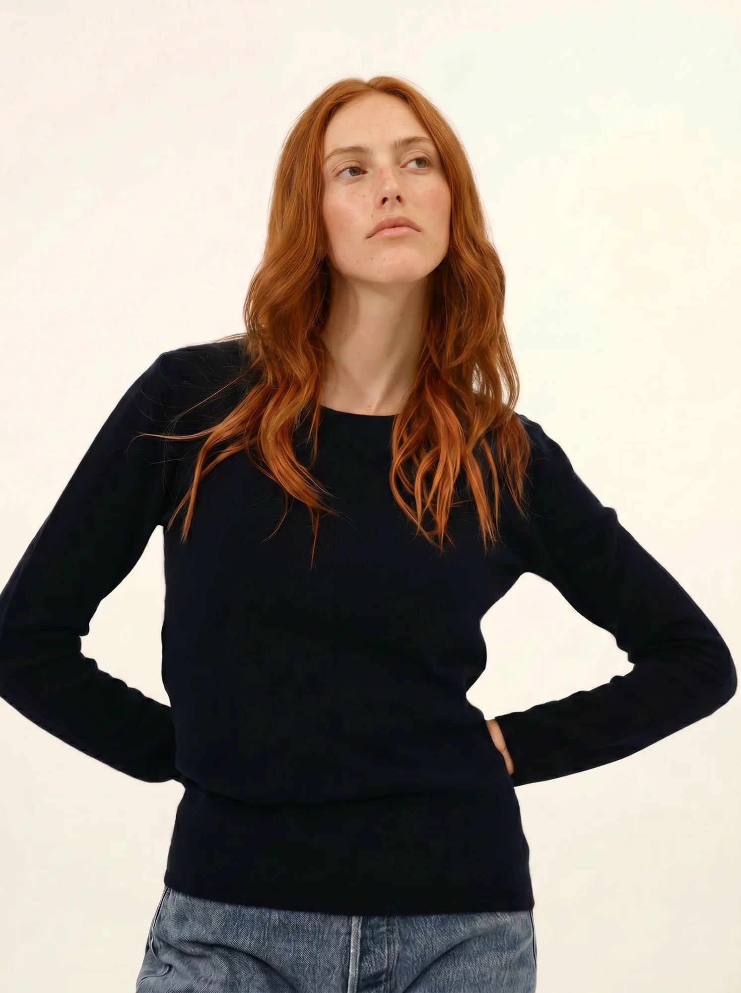 VIVIAN pullover rundhalsausschnitt marineblau