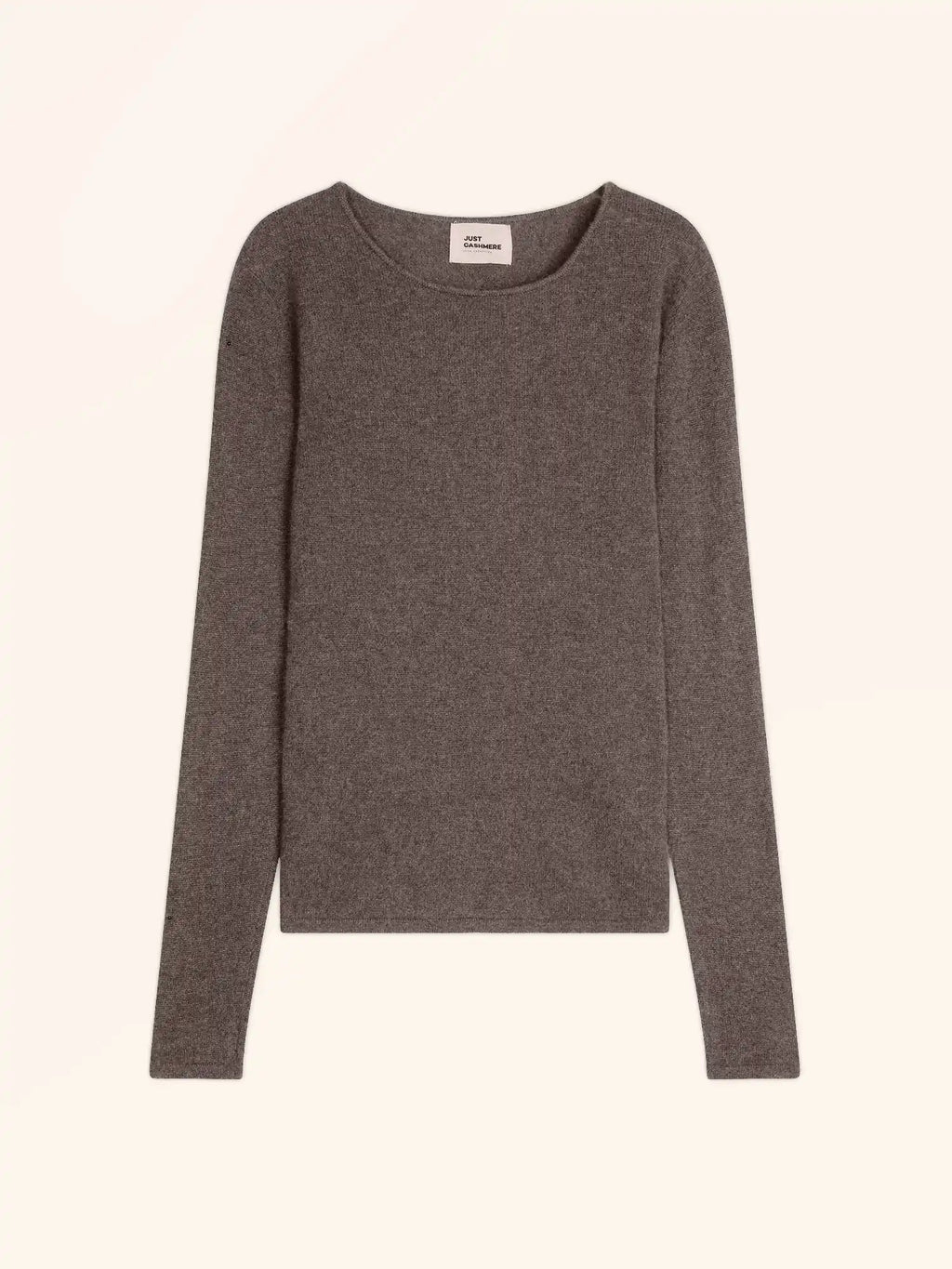 VIVIAN pullover rundhalsausschnitt taupe meliert
