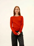 VIVIAN pullover rundhalsausschnitt rot