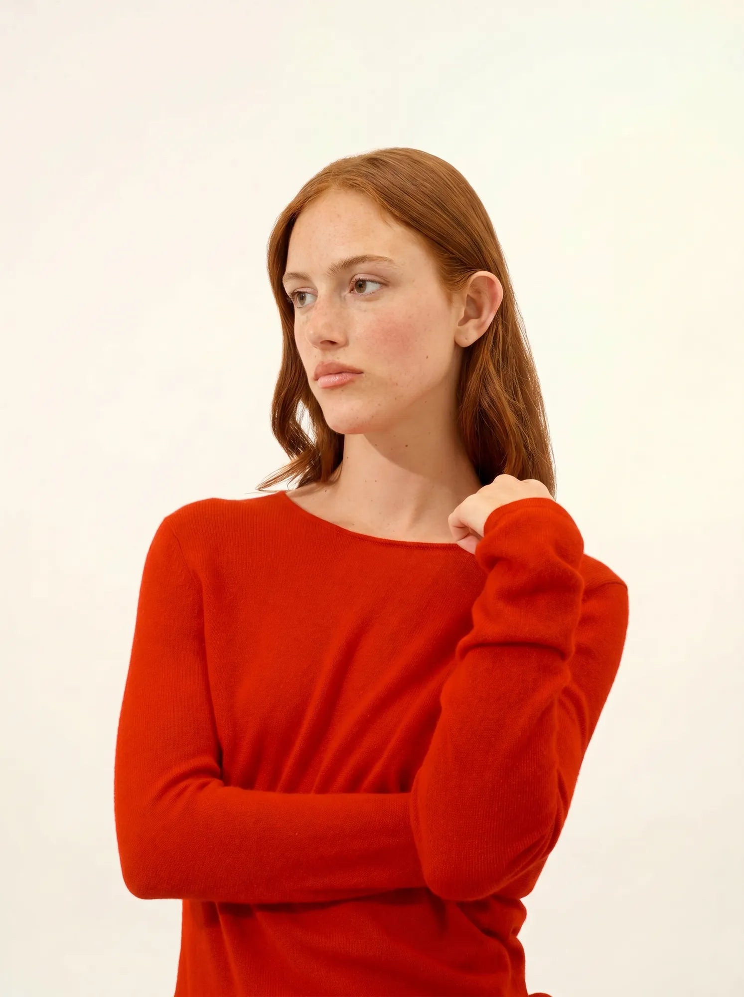 VIVIAN pullover rundhalsausschnitt rot