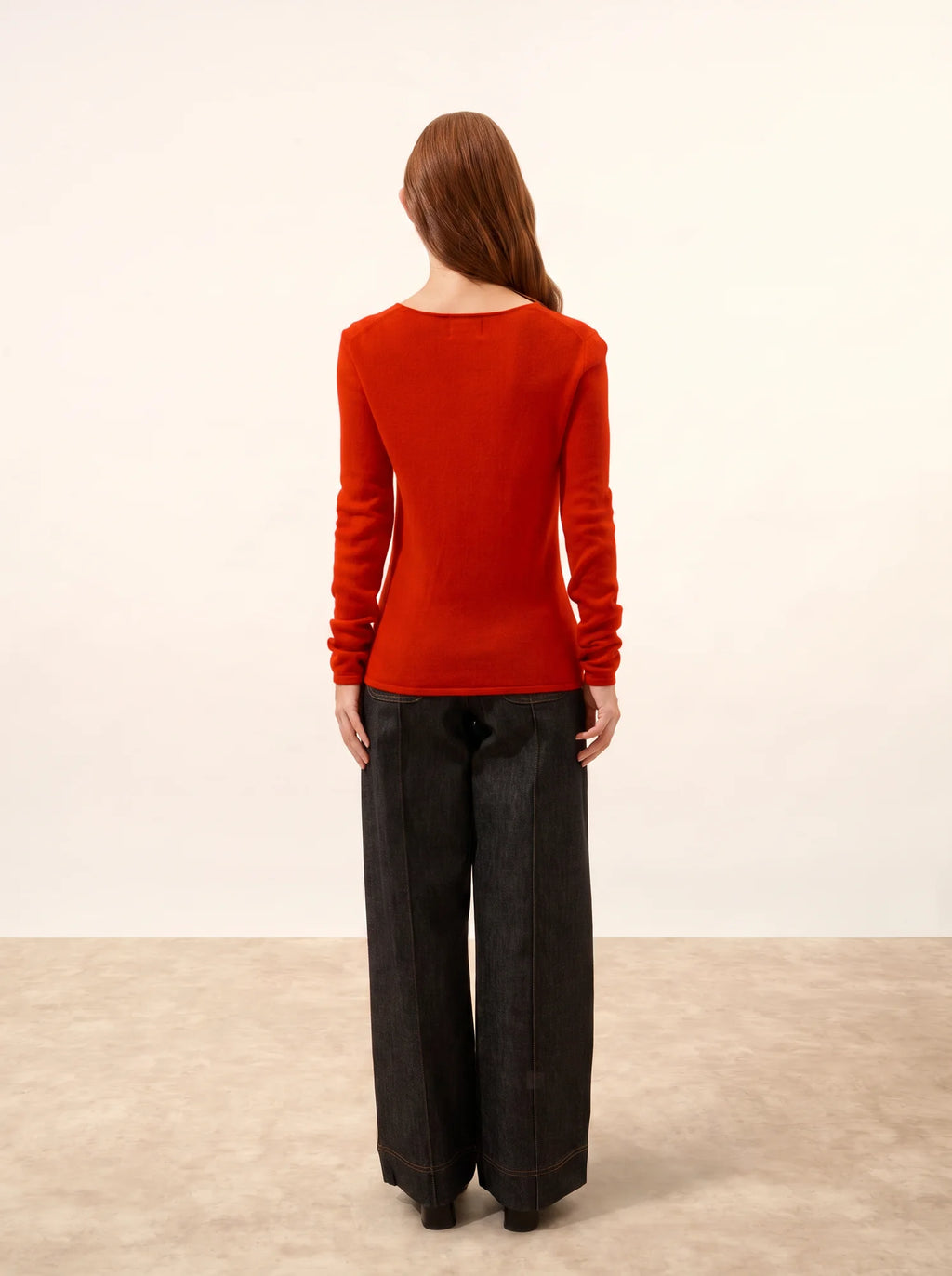VIVIAN pullover rundhalsausschnitt rot