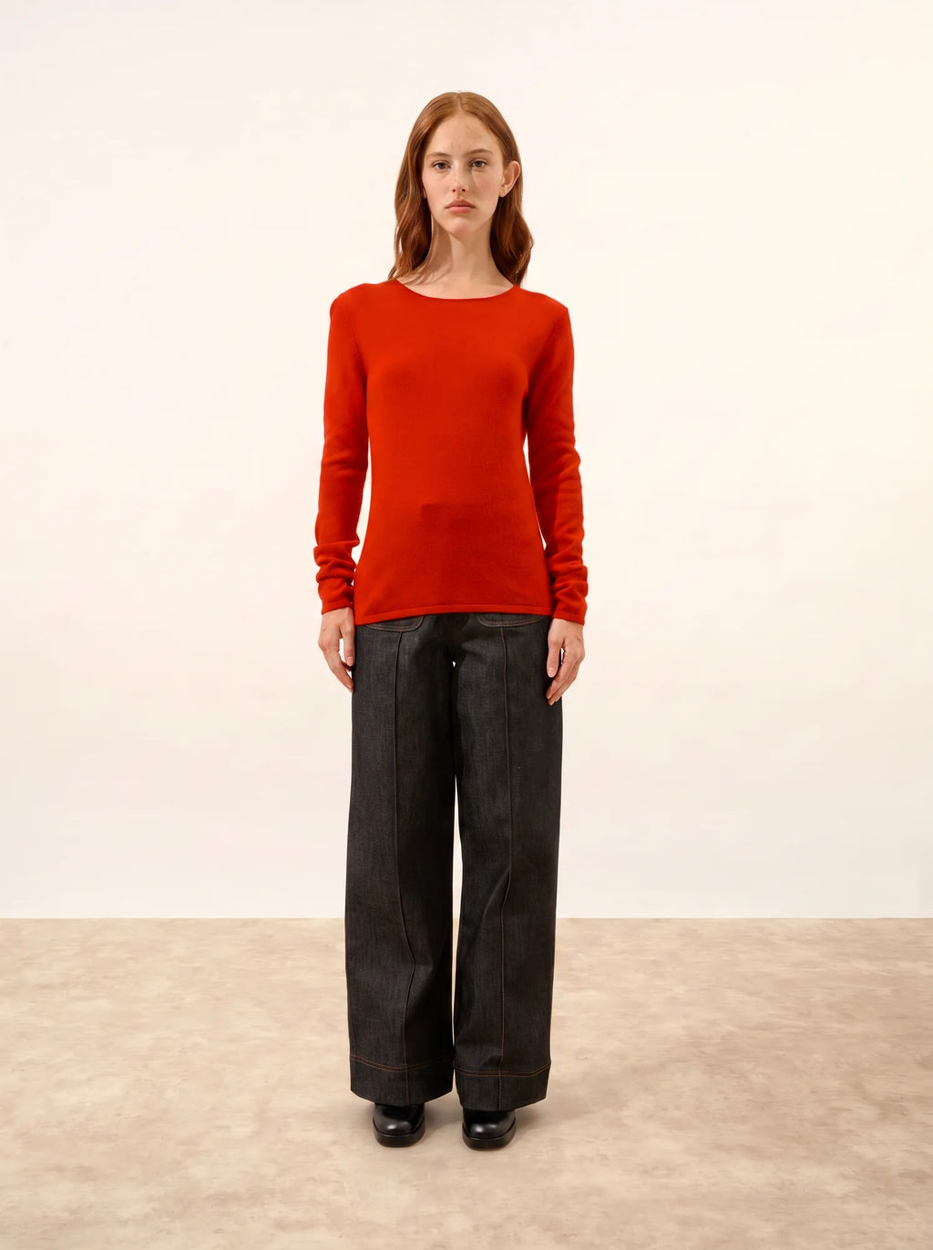 VIVIAN pullover rundhalsausschnitt rot