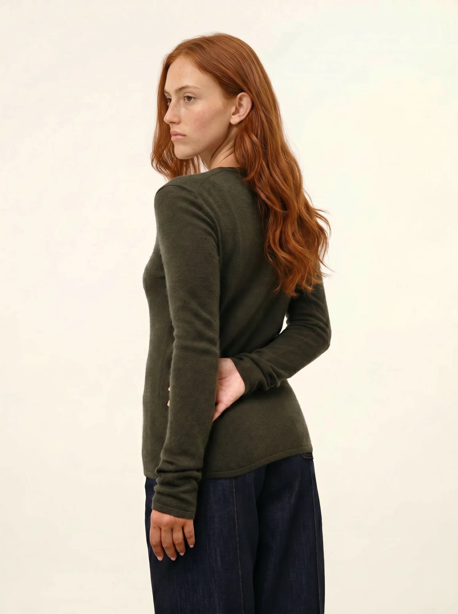 VIVIAN pullover rundhalsausschnitt khaki