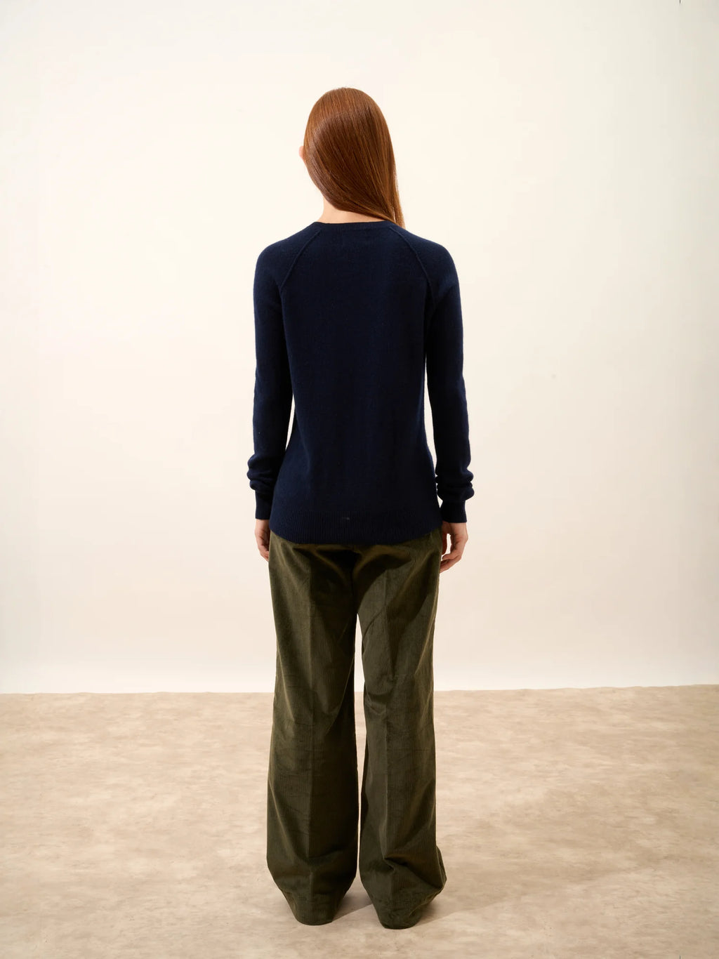 HELEN pull col rond bleu marine
