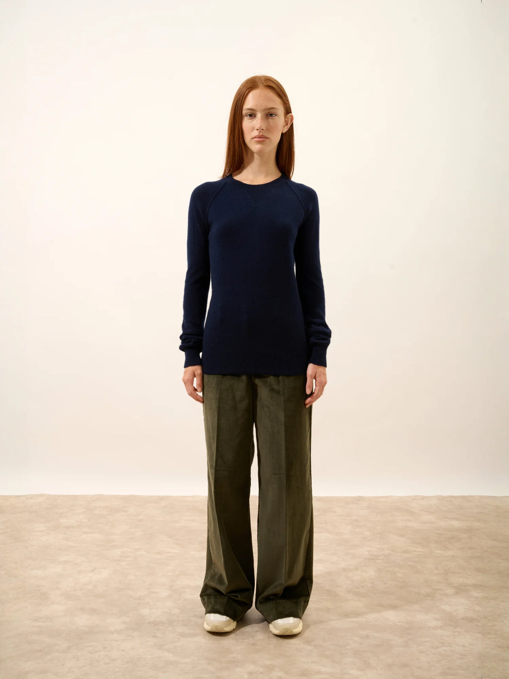 HELEN pull col rond bleu marine